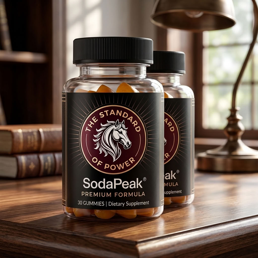 Multiple bottles of SodaPeak male vitality gummies
